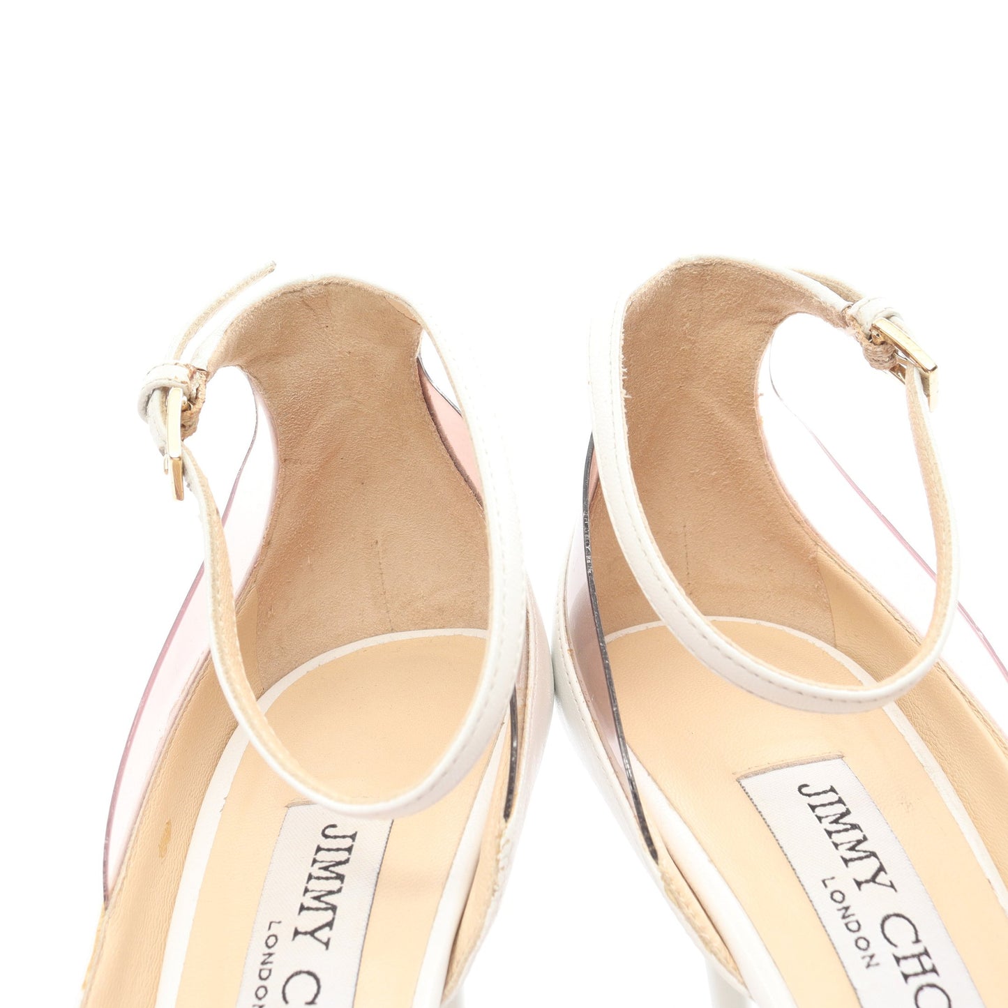 LUC 100 パンプス レザー PVC ホワイト レッド ピンク ジミーチュウ シューズ JIMMY CHOO