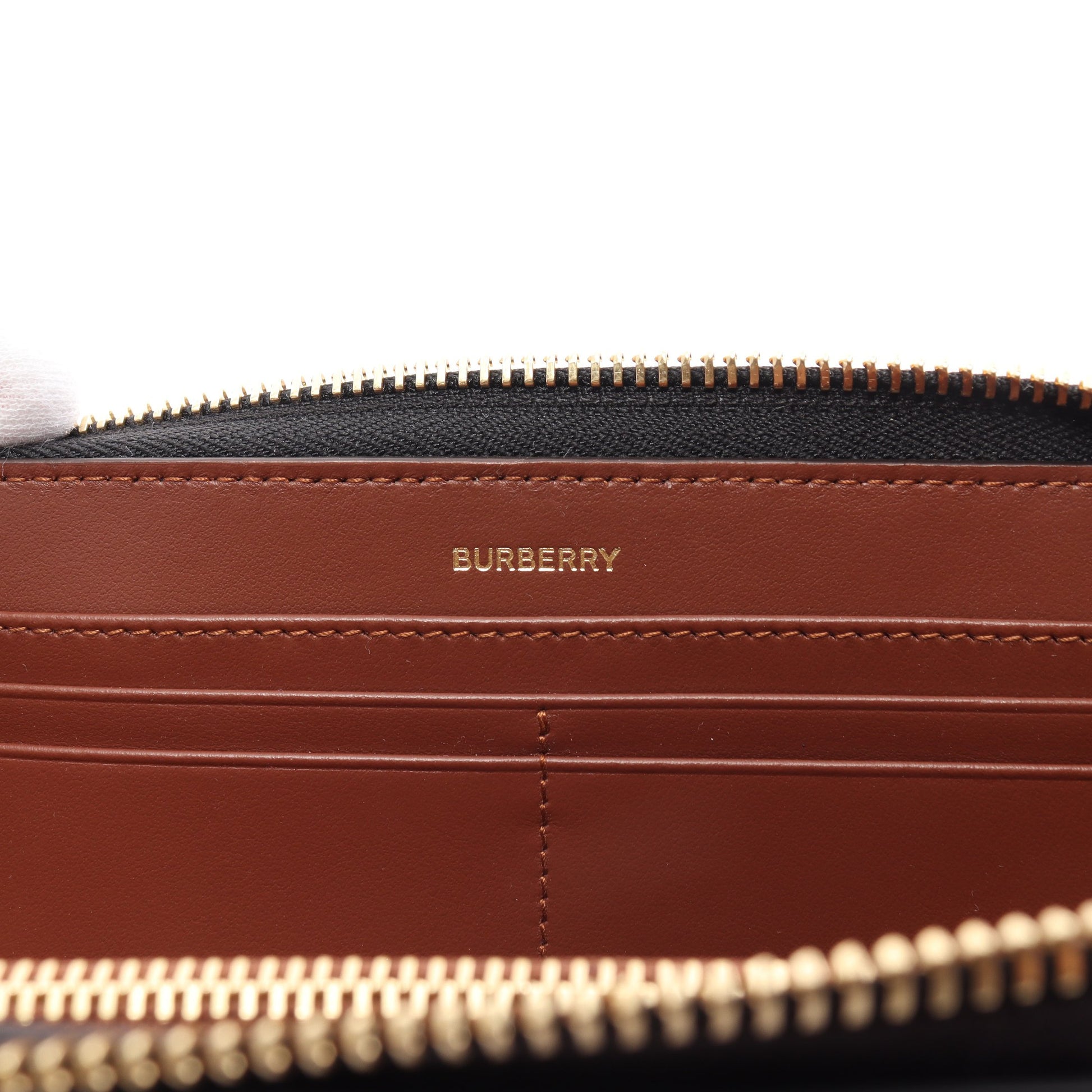 アイコンストライプ ラウンドファスナー長財布 PVC ベージュ マルチカラー バーバリー 財布・小物 BURBERRY