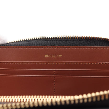 アイコンストライプ ラウンドファスナー長財布 PVC ベージュ マルチカラー バーバリー 財布・小物 BURBERRY