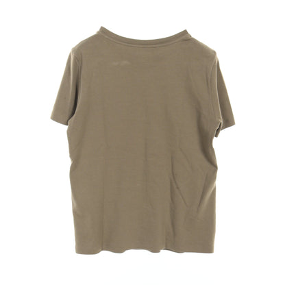 ONDA Tシャツ クルーネック ロゴプリント コットン カーキグリーン エスマックスマーラ トップス S Max Mara