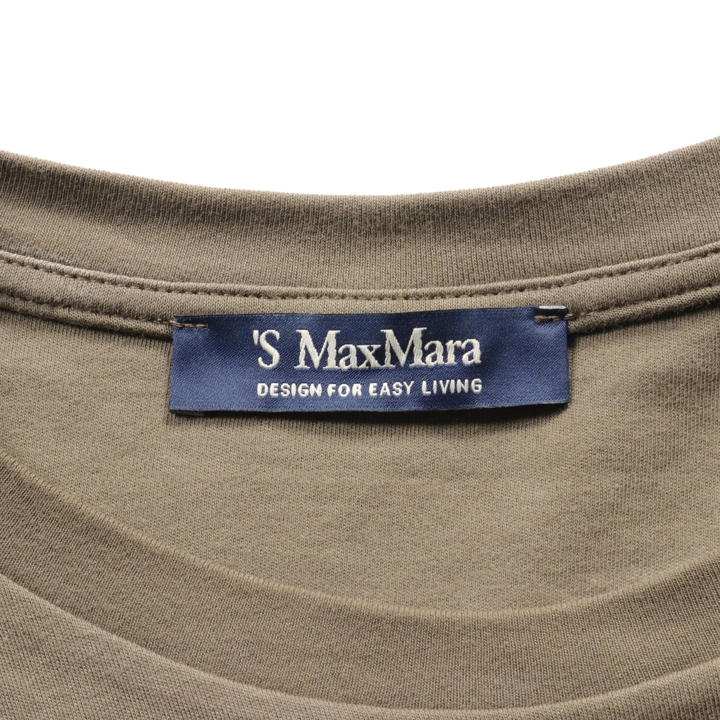 ONDA Tシャツ クルーネック ロゴプリント コットン カーキグリーン エスマックスマーラ トップス S Max Mara