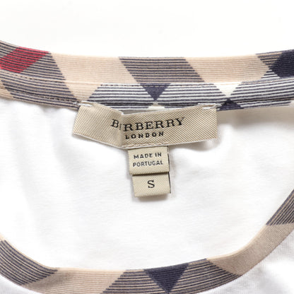 Tシャツ チェック コットン ホワイト ベージュ マルチカラー バーバリー トップス BURBERRY