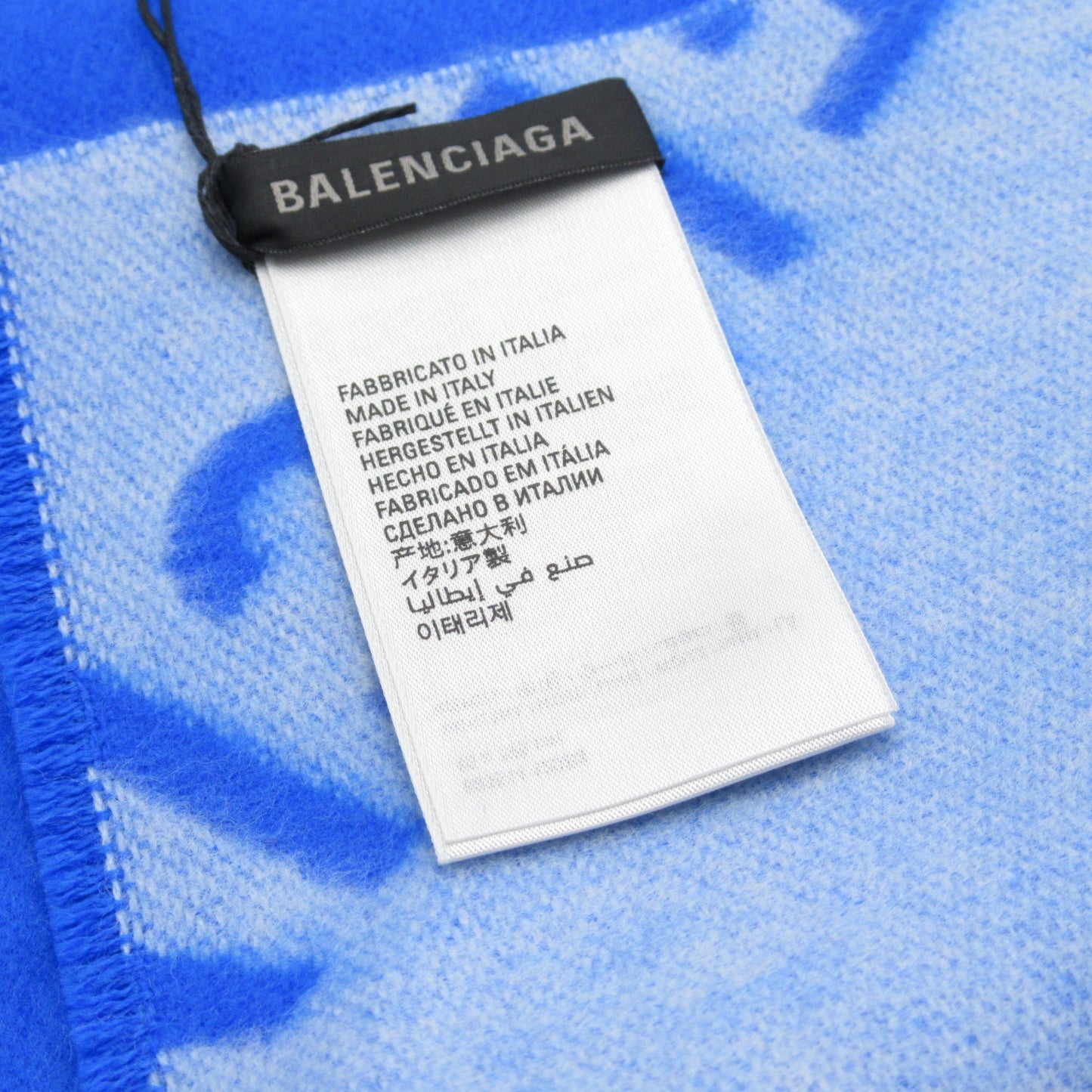 マフラー マフラー ウール ブルー バレンシアガ 財布・小物 BALENCIAGA