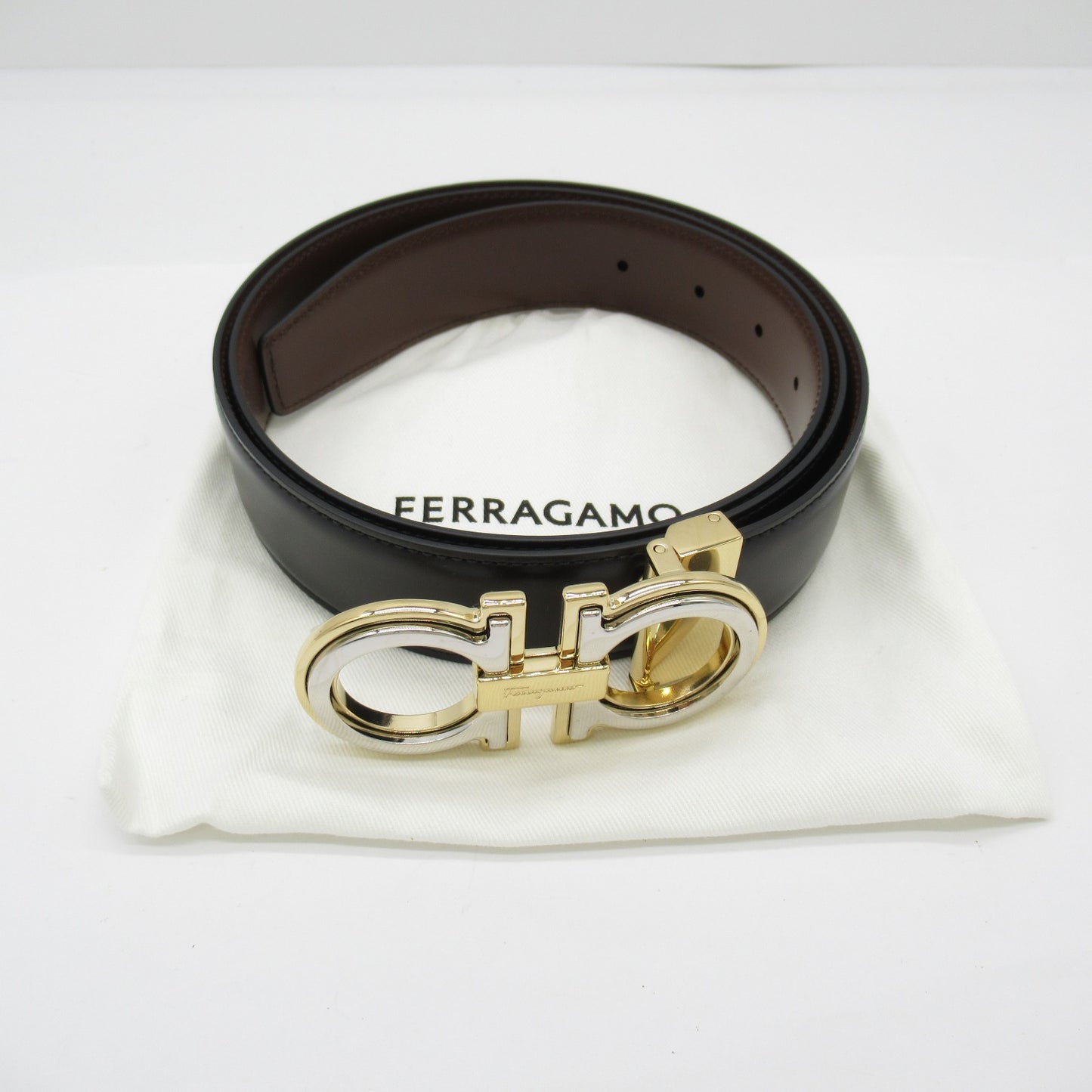 ベルト ベルト レザー ブラック ブラウン サルヴァトーレフェラガモ 財布・小物 Salvatore Ferragamo