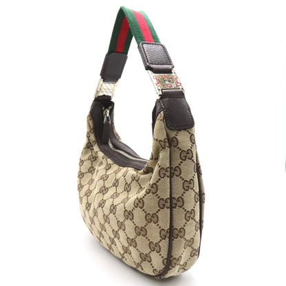 ワンショルダー ショルダーバッグ キャンバス レザー ベージュ ブラウン ベージュ/ダークブラウン グッチ バッグ GUCCI