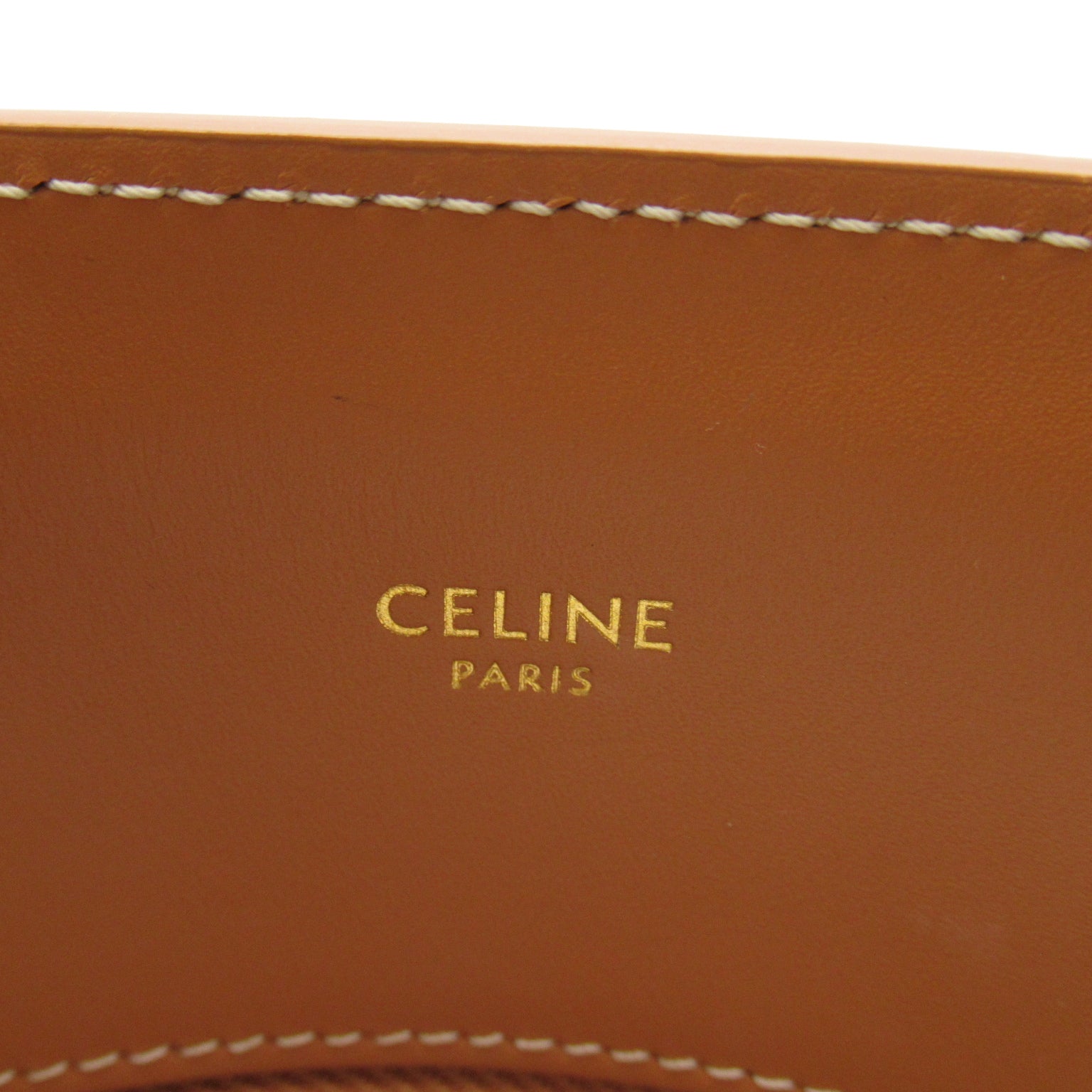 バーティカルカバ スモール ショルダーバッグ キャンバス ホワイト ブラウン セリーヌ バッグ CELINE