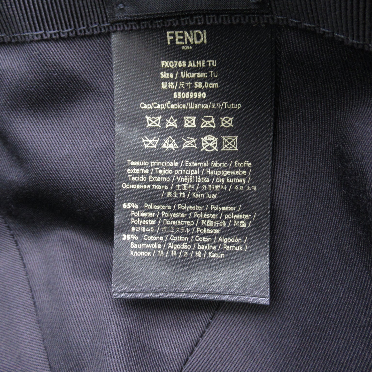 ベースボールキャップ キャップ ブラック フェンディ 財布・小物 FENDI