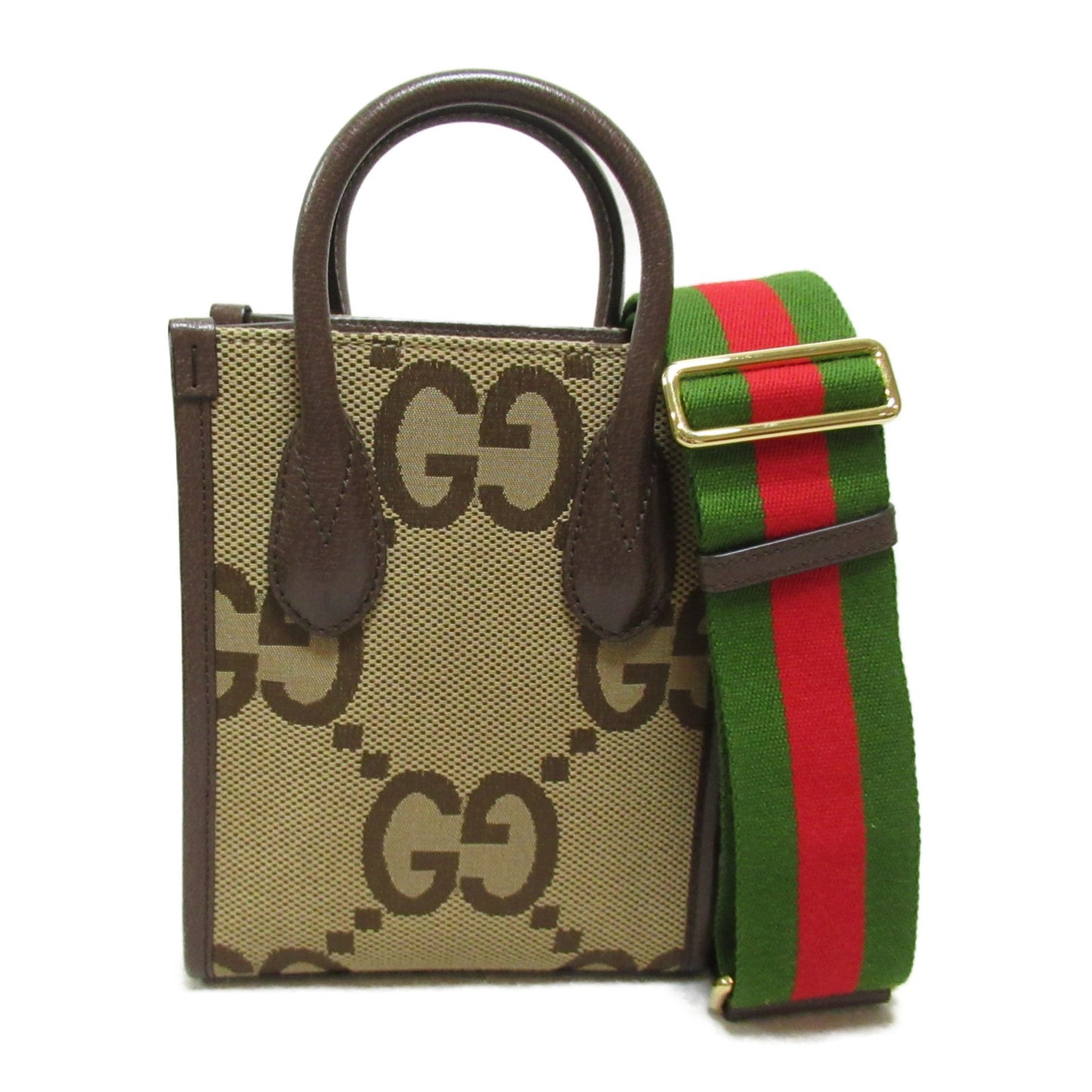 ジャンボGG 2wayショルダーバッグ ショルダーバッグ レザー キャンバス ブラウン グッチ バッグ GUCCI