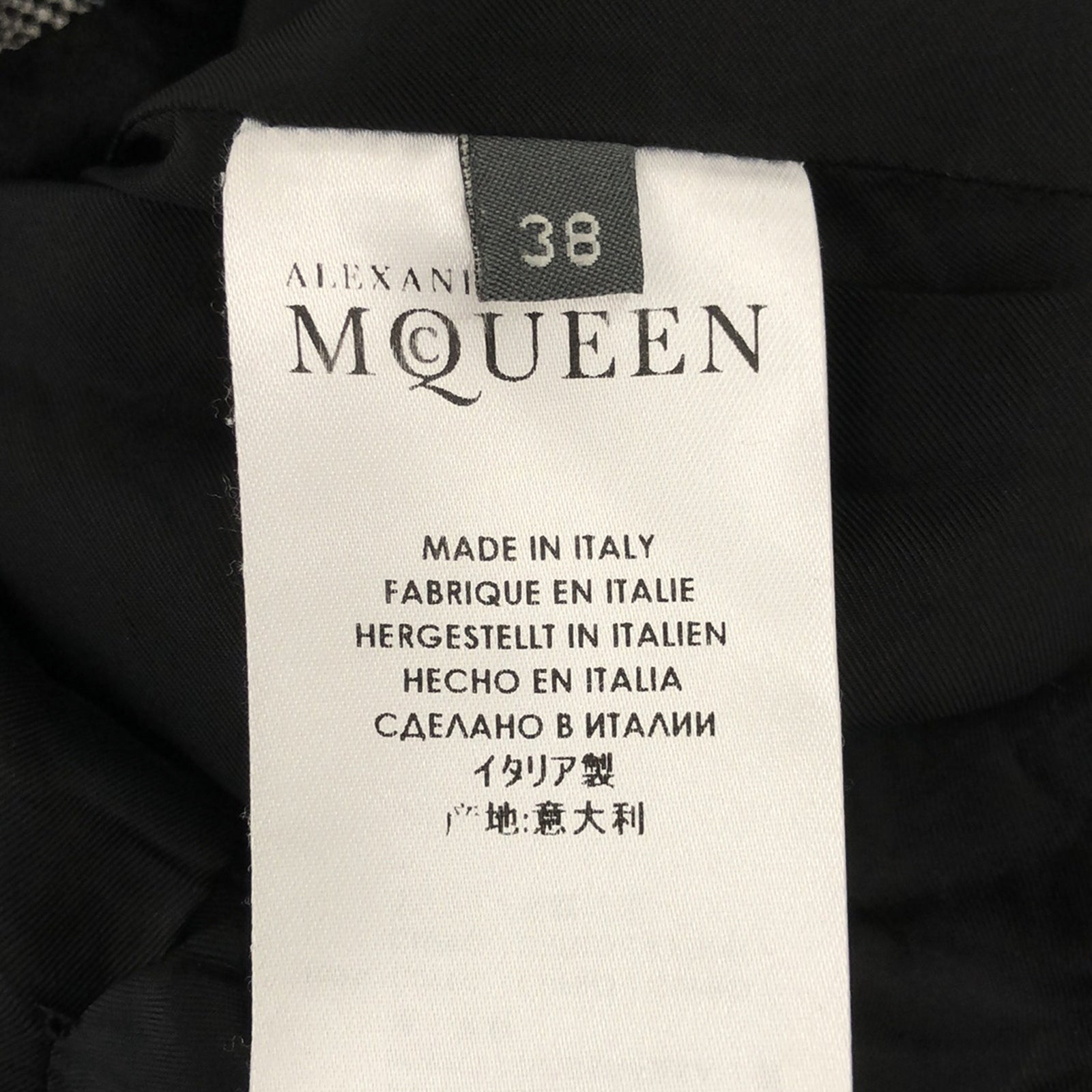 ジャケット テーラードジャケット ウール グレー アレキサンダーマックイーン アウター ALEXANDER MCQUEEN