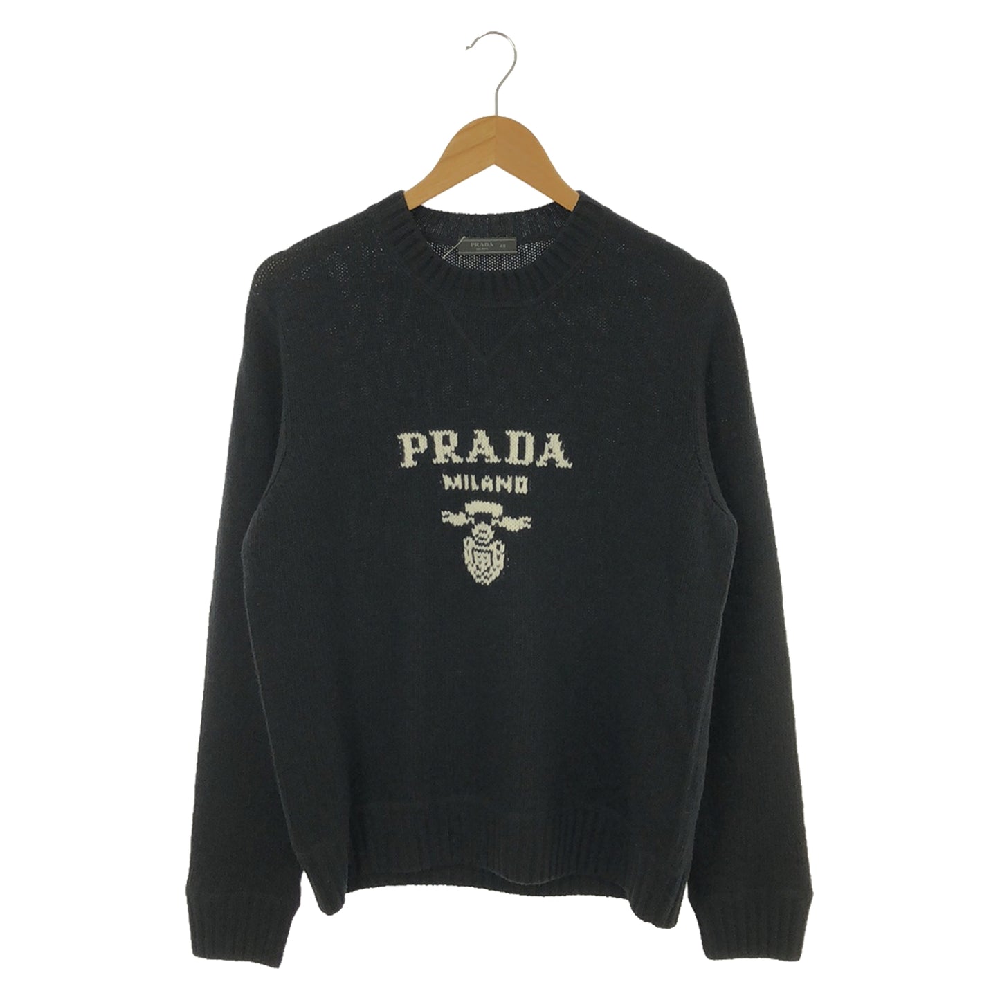 セーター セーター ウール ブラック プラダ トップス PRADA