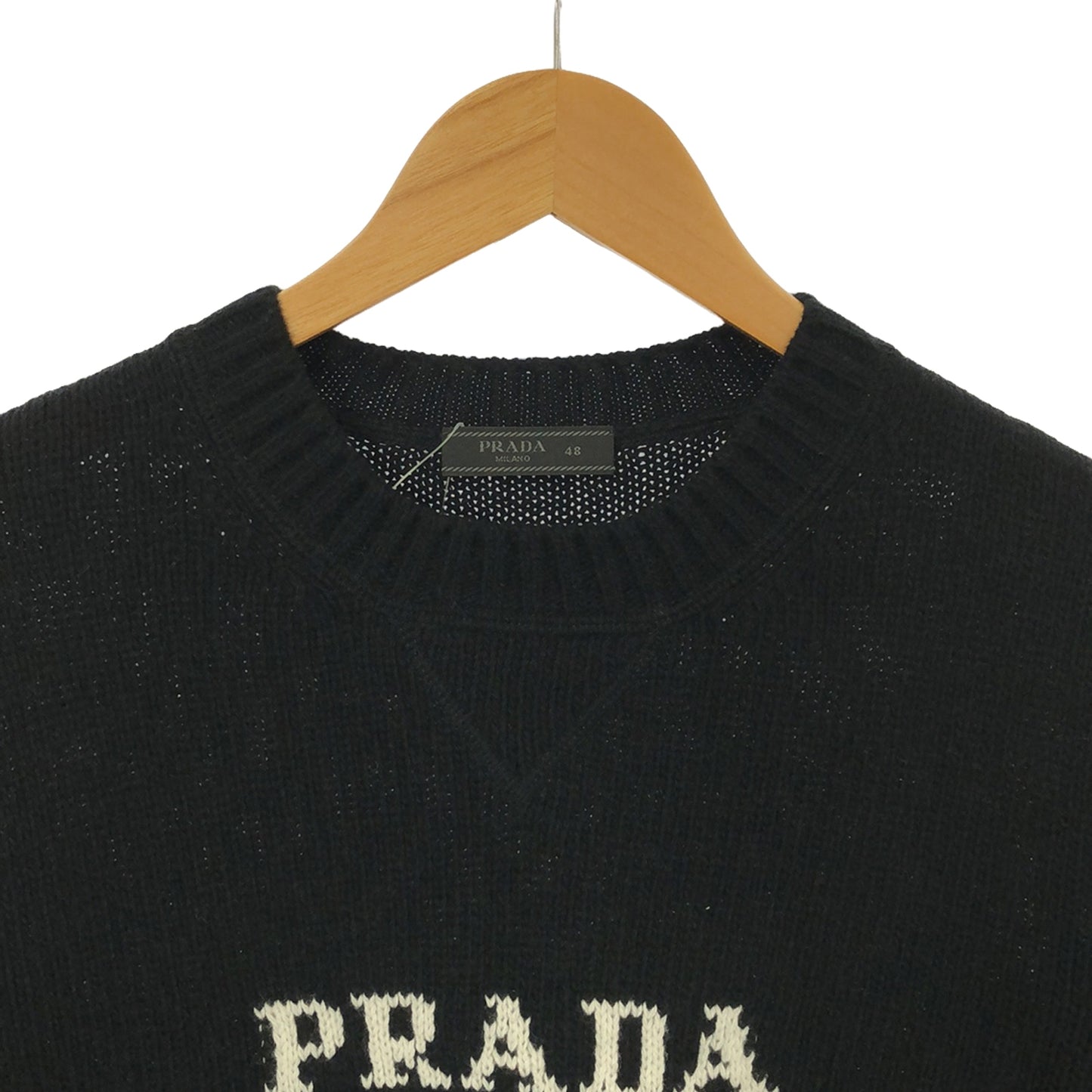 セーター セーター ウール ブラック プラダ トップス PRADA