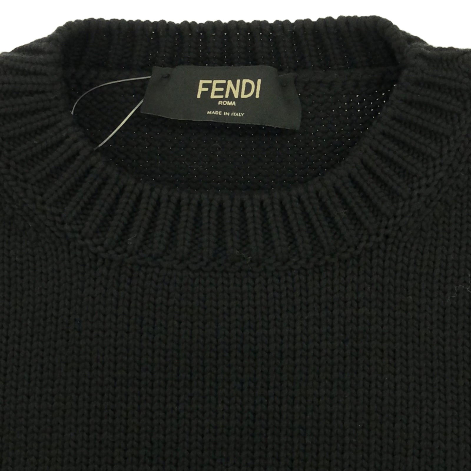 セーター セーター コットン ブラック フェンディ トップス FENDI