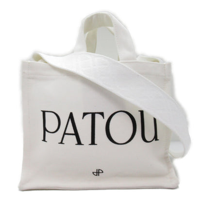 2way ショルダーバッグ キャンバス トート ショルダーバッグ コットン ホワイト パトゥ バッグ PATOU