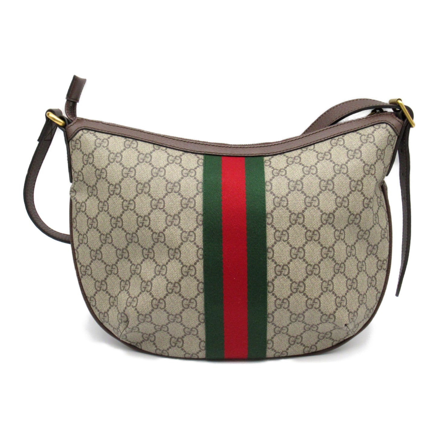 GGスプリーム ショルダーバッグ ショルダーバッグ PVCコーティングキャンバス レザー ベージュ ブラウン グッチ バッグ GUCCI