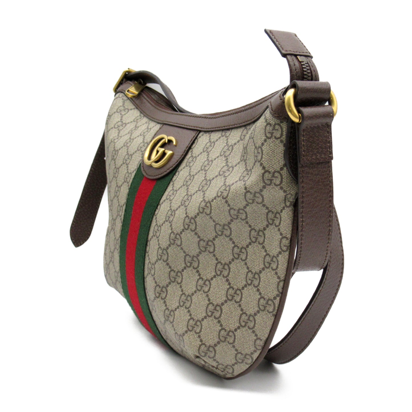 GGスプリーム ショルダーバッグ ショルダーバッグ PVCコーティングキャンバス レザー ベージュ ブラウン グッチ バッグ GUCCI