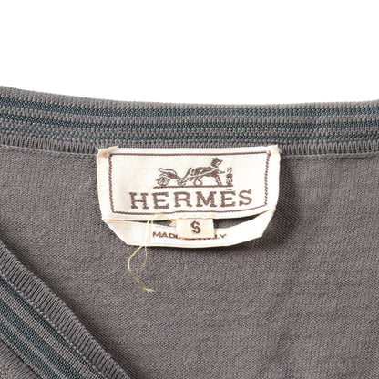 ニット Vネック ウール グレー エルメス トップス HERMES