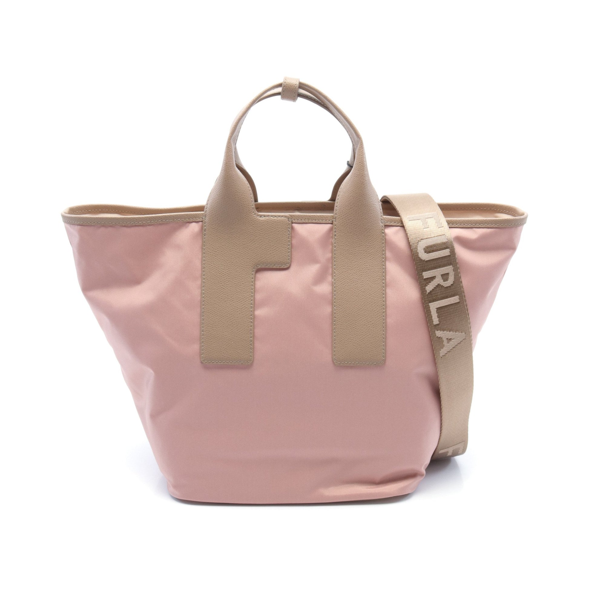 Piuma L ハンドバッグ トートバッグ ナイロン レザー ピンク ベージュ グレーベージュ 2WAY フルラ バッグ FURLA