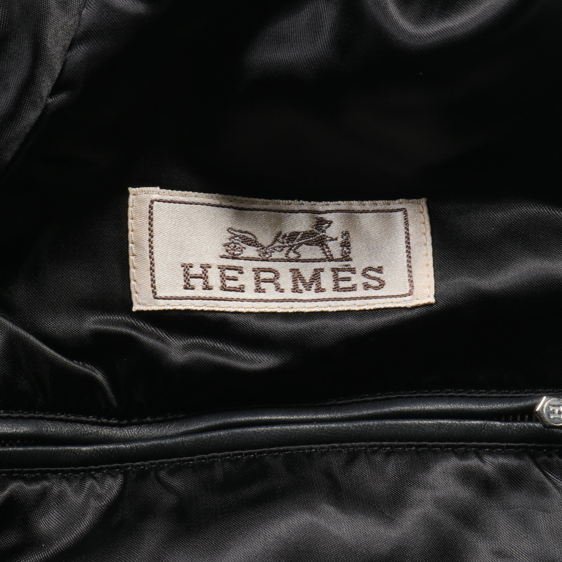 ブルゾン ウール カシミヤ グレーベージュ ブラック エルメス アウター HERMES