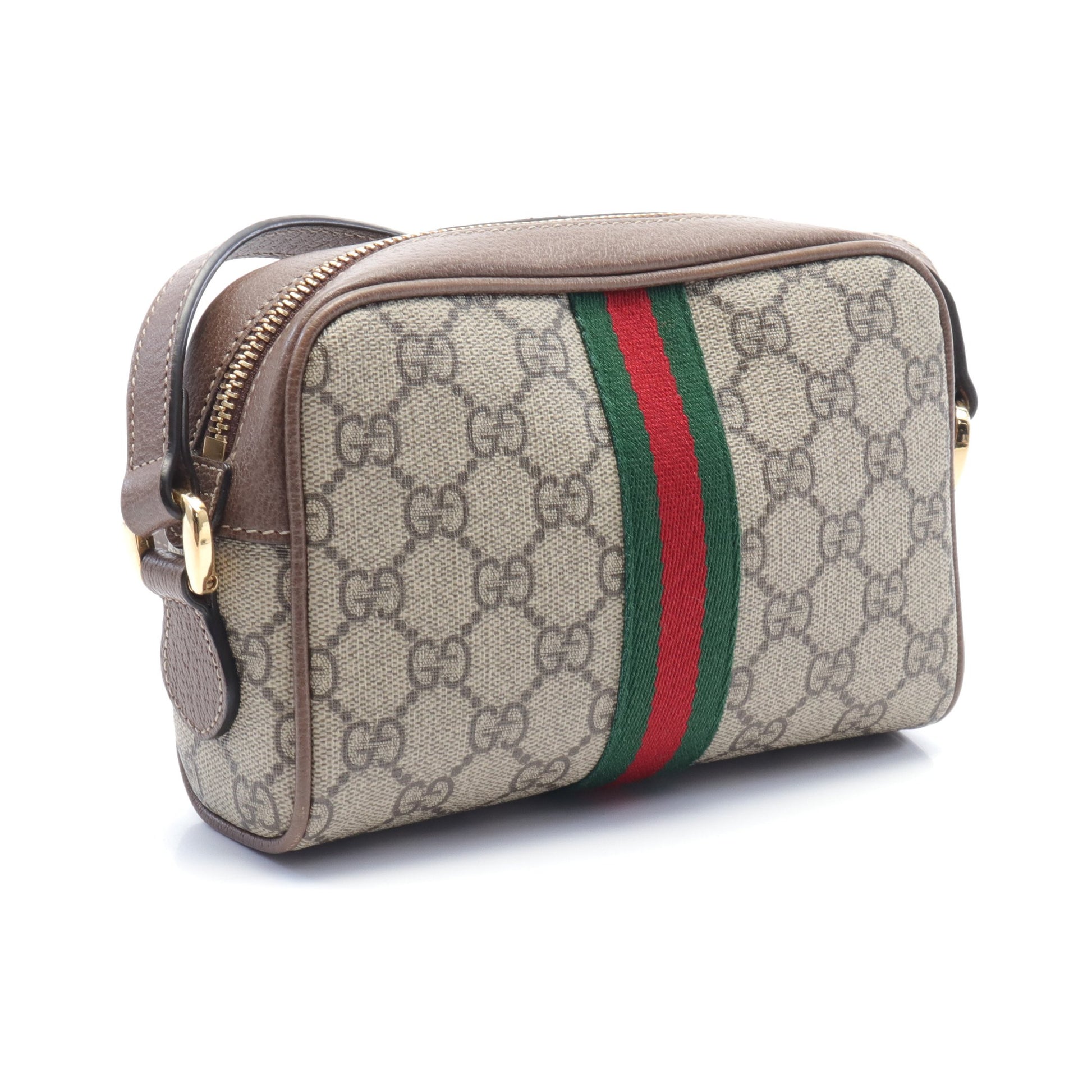 オフィディア GGスプリーム ショルダーバッグ PVC レザー ベージュ ブラウン マルチカラー グッチ バッグ GUCCI