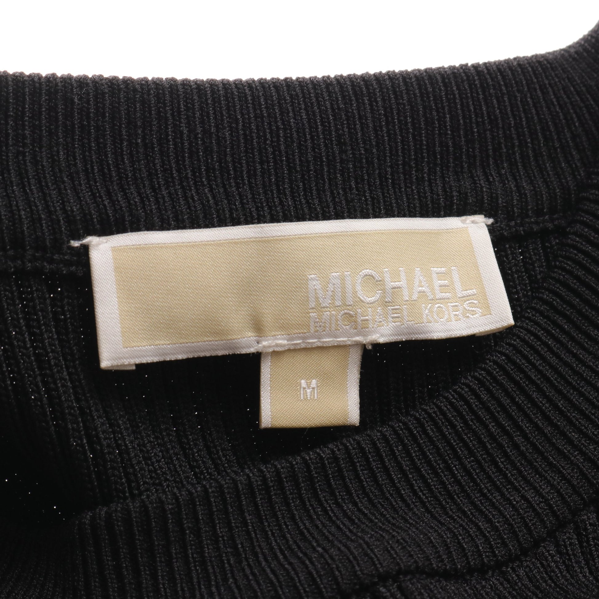 ニットワンピース レーヨン ブラック ホワイト マイケルマイケルコース ワンピース MICHAEL MICHAEL KORS