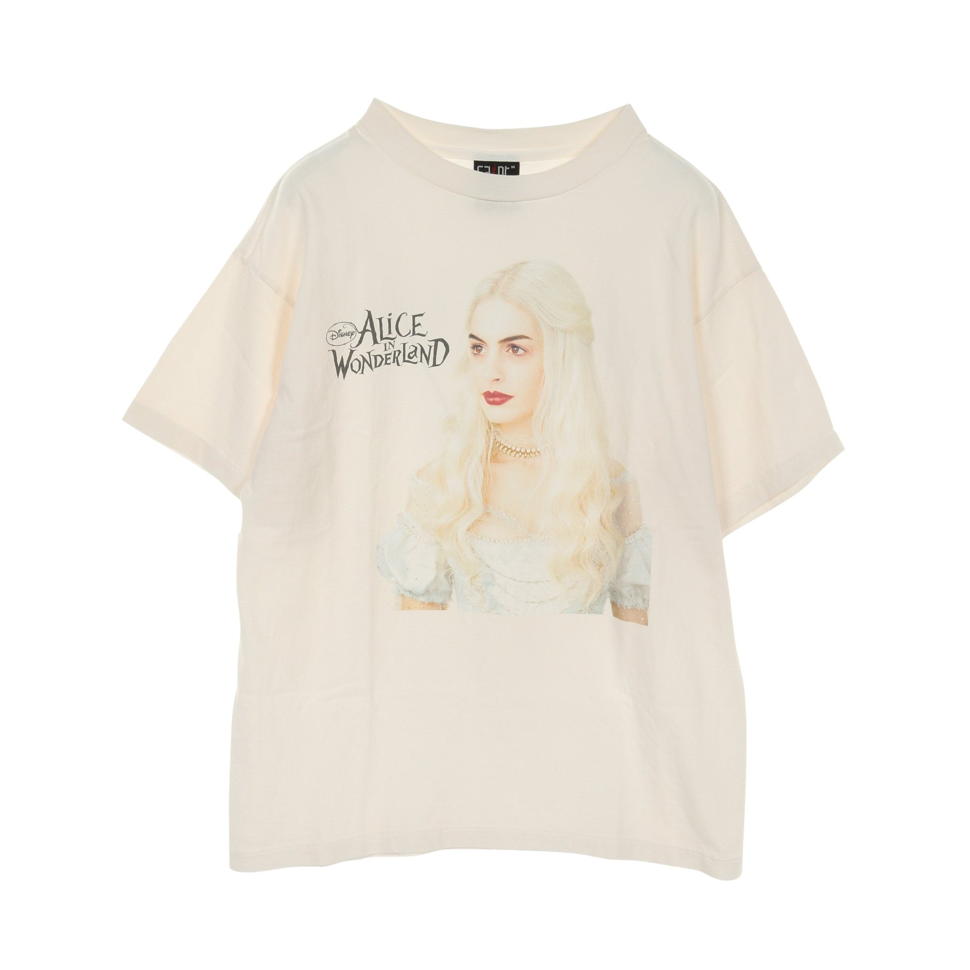 SAINT MICHAEL × Disney Alice in Wonderland Tシャツ クルーネック コットン アイボリー ヴィンテージ加工 23SS セント マイケル トップス SAINT MICHAEL