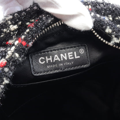 マトラッセ ミニリュック ナイロン ツイード レザー ブラック マルチカラー シルバー金具 シャネル バッグ CHANEL