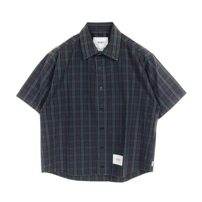 LP SS Shirt シャツ 半袖 チェック コットン リネン グリーン ダブルタップス トップス WTAPS