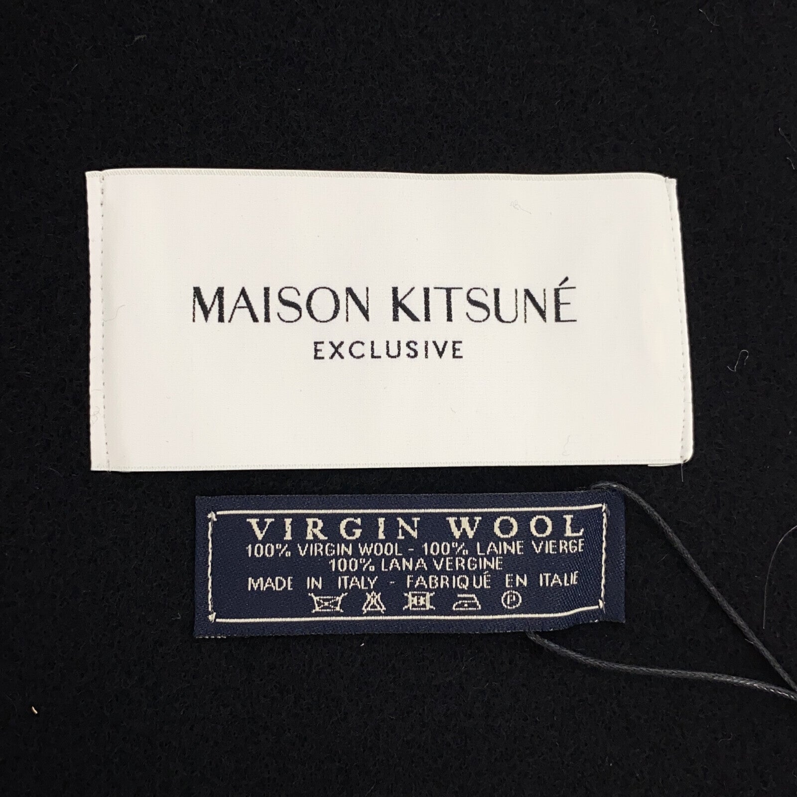 オンリーフラワーフォックスパッチクラシック スカーフ スカーフ ウール ブラック メゾンキツネ 財布・小物 MAISON KITSUNE