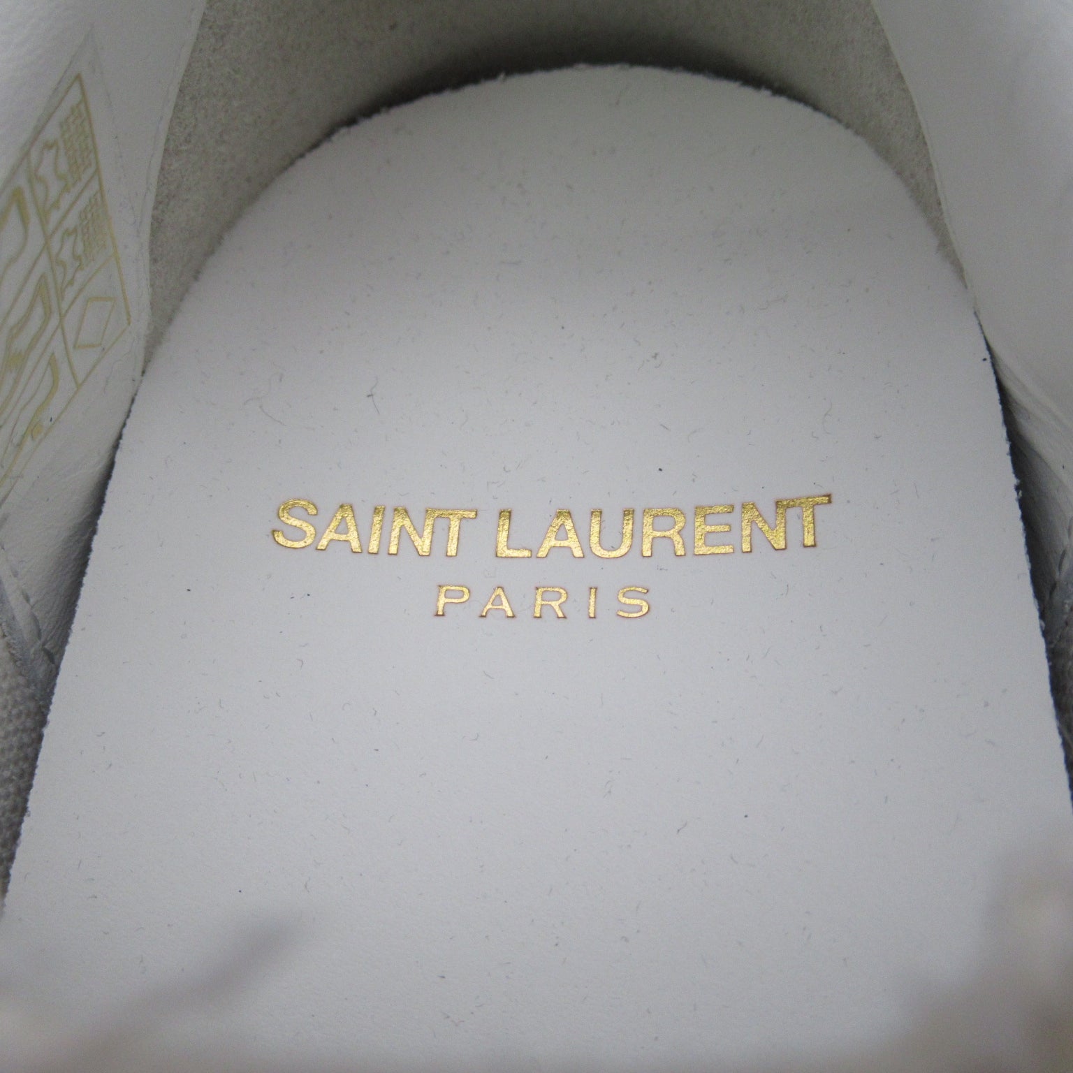 スニーカー スニーカー コットン レザー ラバー ホワイト クリーム サンローラン シューズ Saint Laurent