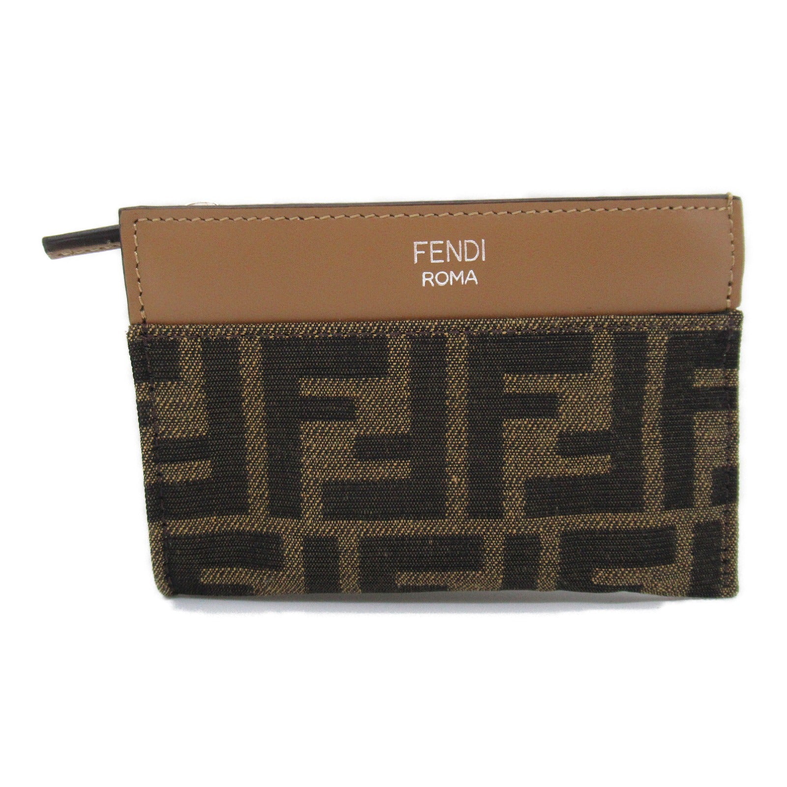 キーケース ポーチ キーケース レザー ファブリック ブラウン フェンディ 財布・小物 FENDI