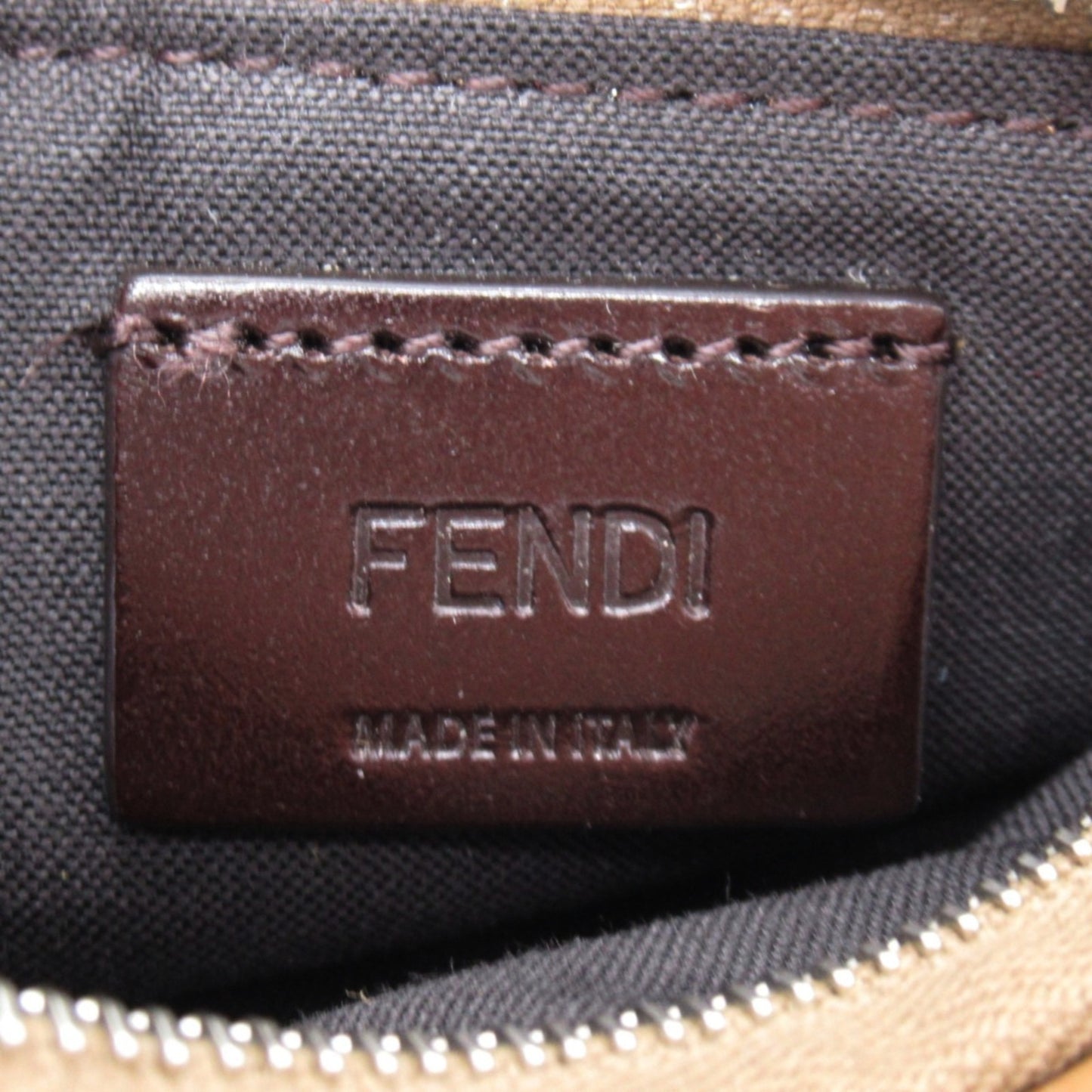 キーケース ポーチ キーケース レザー ファブリック ブラウン フェンディ 財布・小物 FENDI