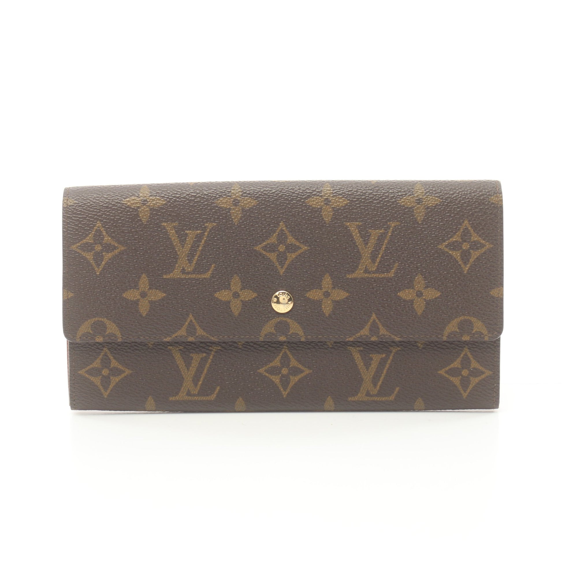 ポシェット ポルトモネ クレディ モノグラム 二つ折り長財布 PVC ブラウン ルイヴィトン 財布・小物 LOUIS VUITTON