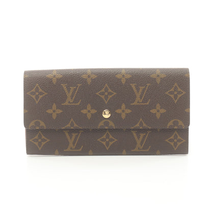 ポシェット ポルトモネ クレディ モノグラム 二つ折り長財布 PVC ブラウン ルイヴィトン 財布・小物 LOUIS VUITTON