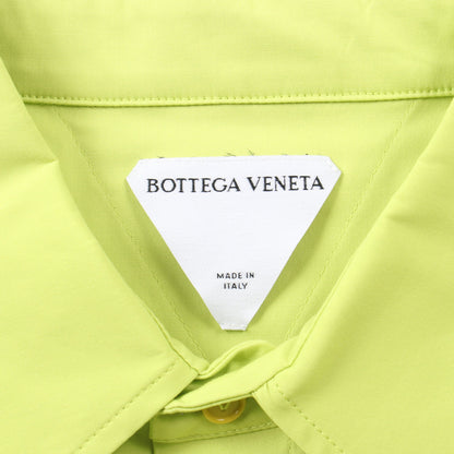 ストレッチポプリン シャツ 半袖 コットン イエローグリーン ボッテガヴェネタ トップス BOTTEGA VENETA