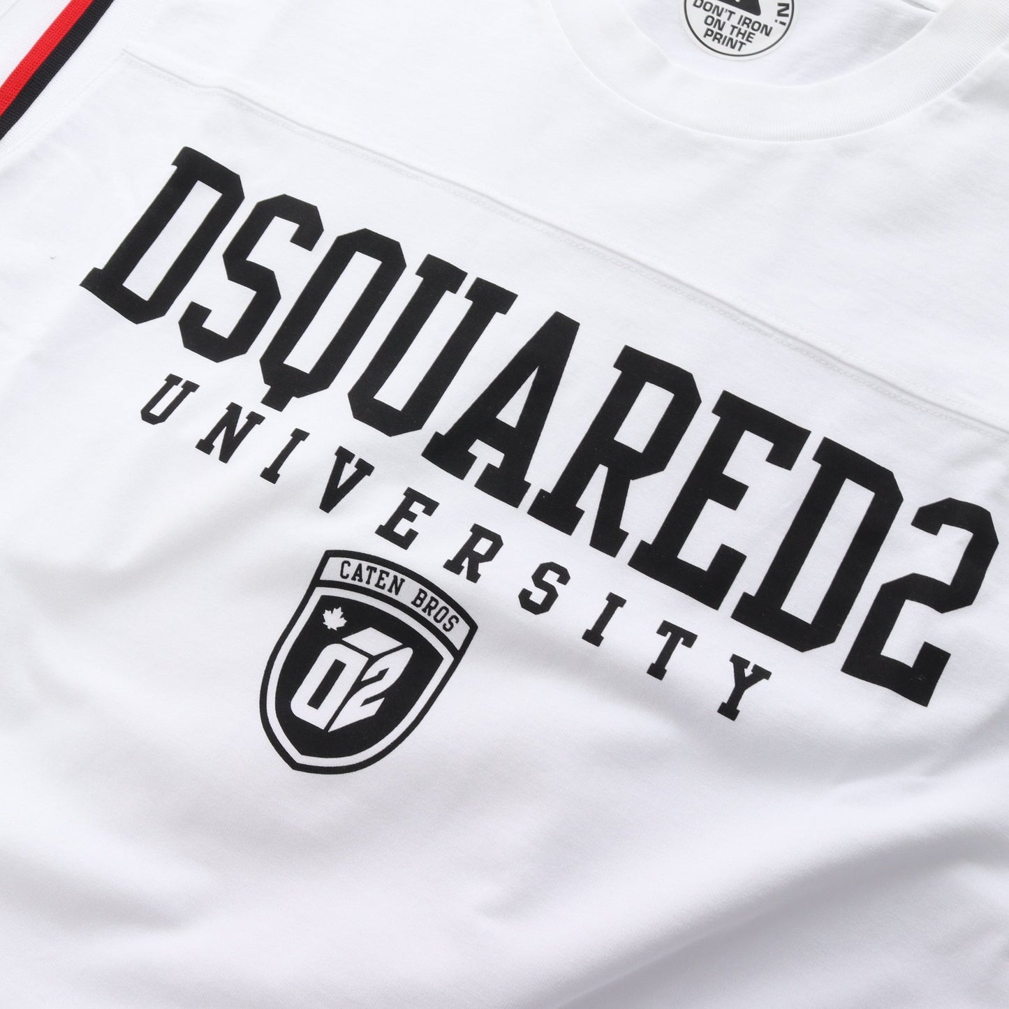 Varsity Fit Tee トップス クルーネック 長袖 コットン ホワイト ブラック レッド ディースクエアード トップス DSQUARED2