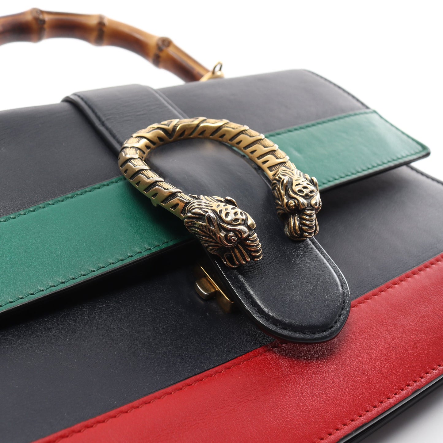 バンブー ディオニュソス ミディアム ハンドバッグ レザー ネイビー マルチカラー 2WAY グッチ バッグ GUCCI