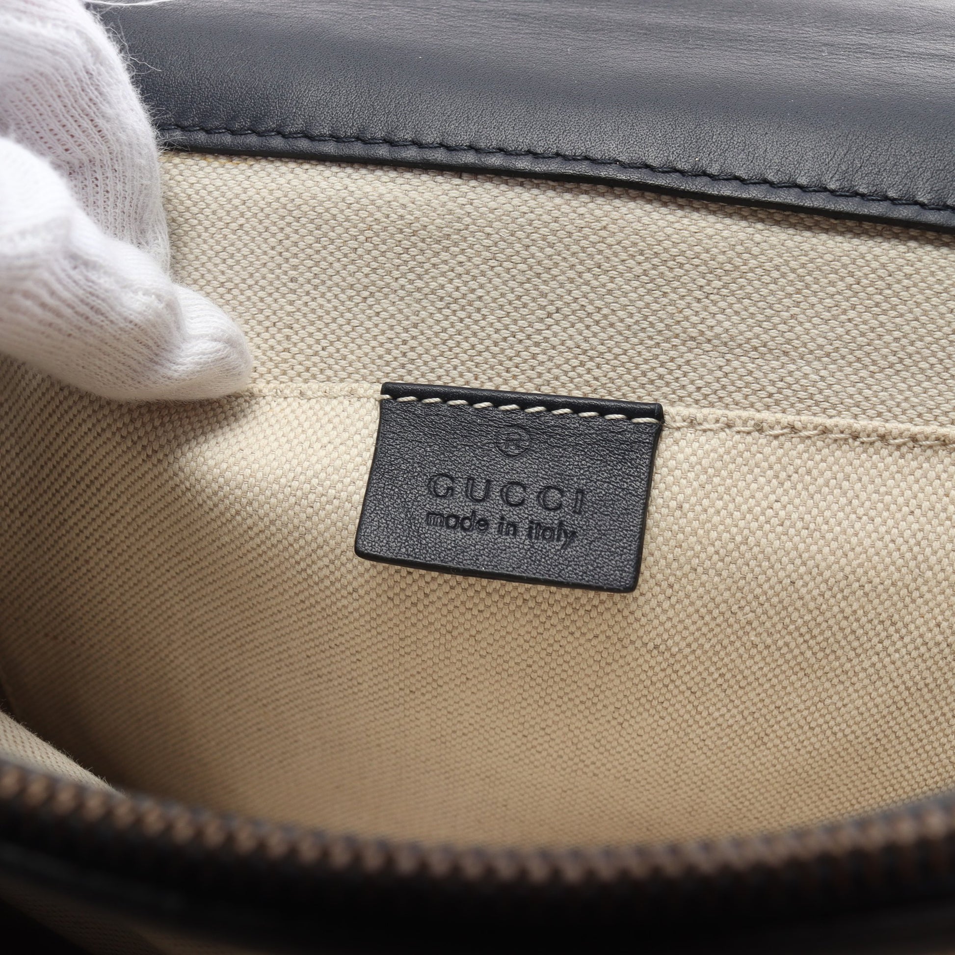 バンブー ディオニュソス ミディアム ハンドバッグ レザー ネイビー マルチカラー 2WAY グッチ バッグ GUCCI