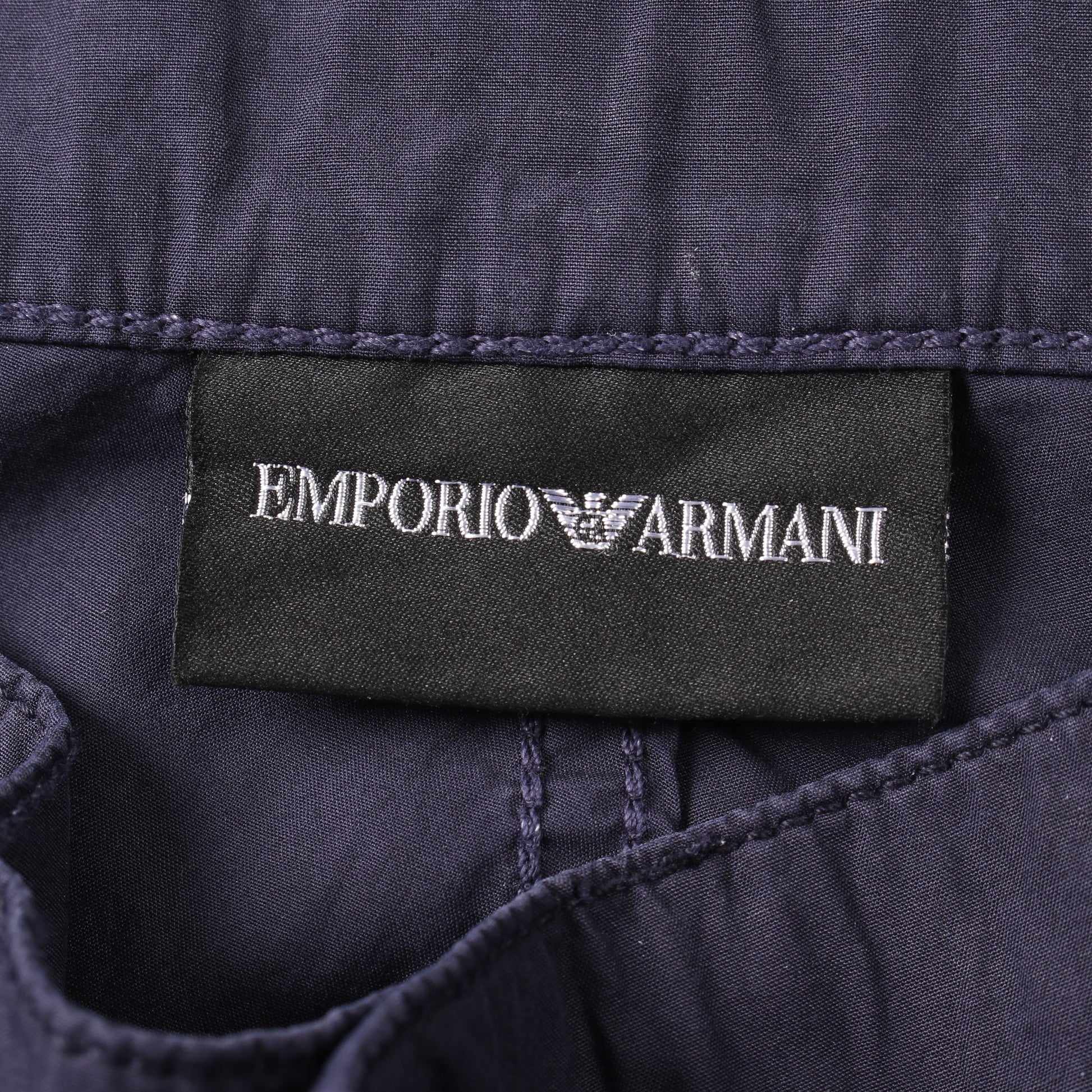 パンツ コットン ネイビー エンポリオアルマーニ ボトムス EMPORIO ARMANI