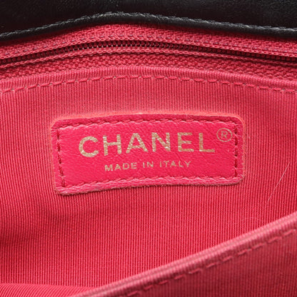 チェーンショルダーバッグ レザー ブラック ゴールド金具 シャネル バッグ CHANEL