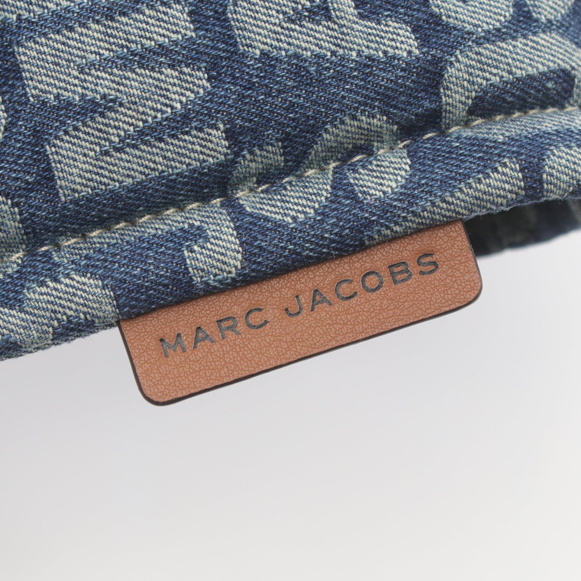 シグネチャー マイクロトート ハンドバッグ デニム レザー ブルー ブラウン 2WAY マークジェイコブス バッグ MARC JACOBS