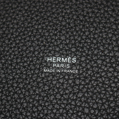 ピコタンロックPM キャバン ハンドバッグ トリヨンクレマンス ダークネイビー シルバー金具 B刻印 エルメス バッグ HERMES