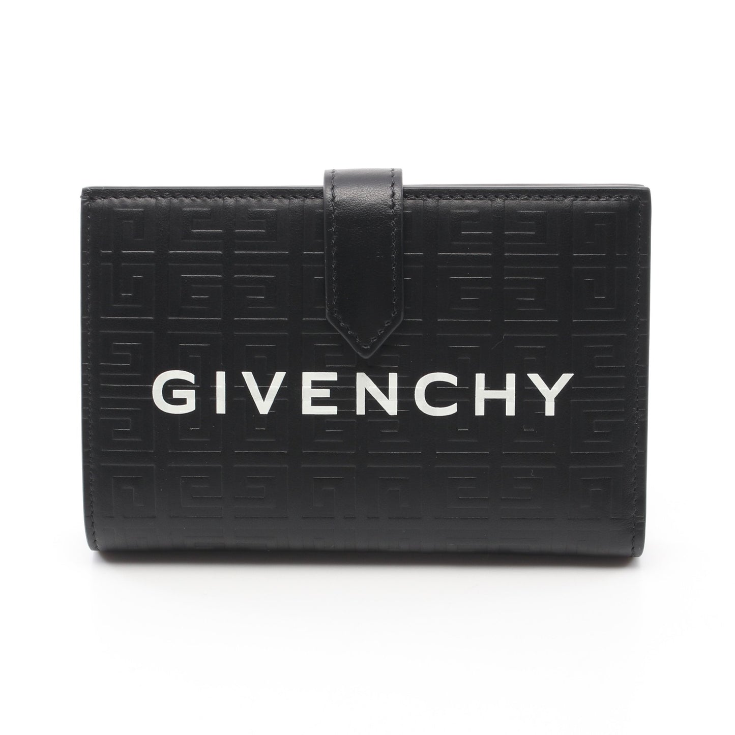 G-CUT MEDIUM WALLET 二つ折り財布 ロゴプリント レザー ブラック ジバンシィ 財布・小物 GIVENCHY