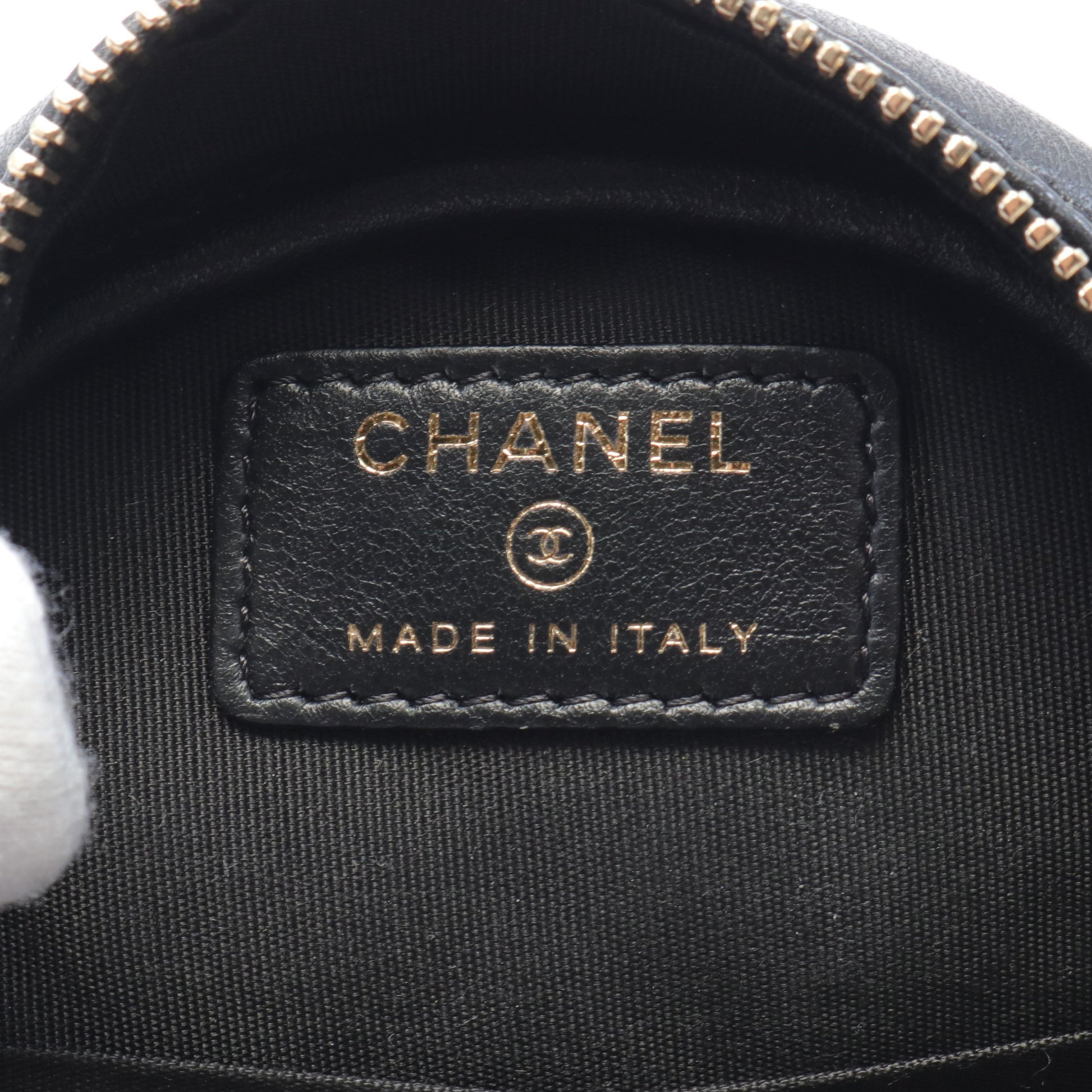 マトラッセ ココマーク カメリア ラウンド チェーンショルダーバッグ レザー ブラック ゴールド金具 シャネル バッグ CHANEL