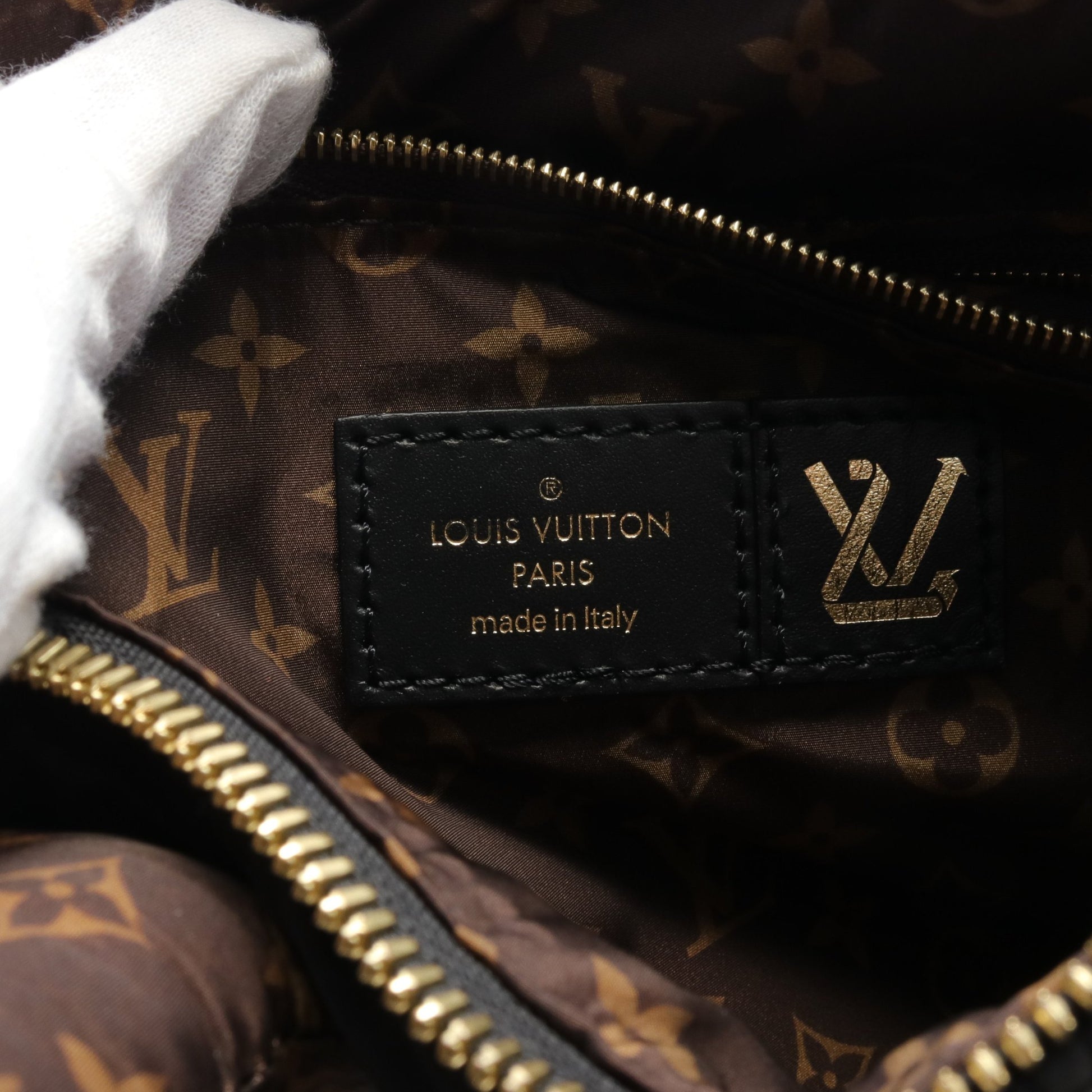 スピーディ バンドリエール25 LVピロー ノワール ハンドバッグ ナイロン PVC ブラック ブラウン 2WAY ルイヴィトン バッグ LOUIS VUITTON