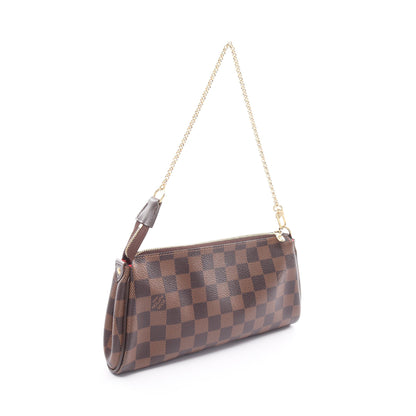 エヴァ ダミエエベヌ チェーンハンドバッグ PVC レザー ブラウン 2WAY ルイヴィトン バッグ LOUIS VUITTON