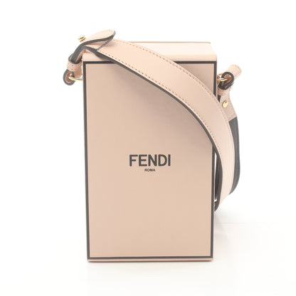 ボックス ショルダーバッグ レザー ライトピンク フェンディ バッグ FENDI