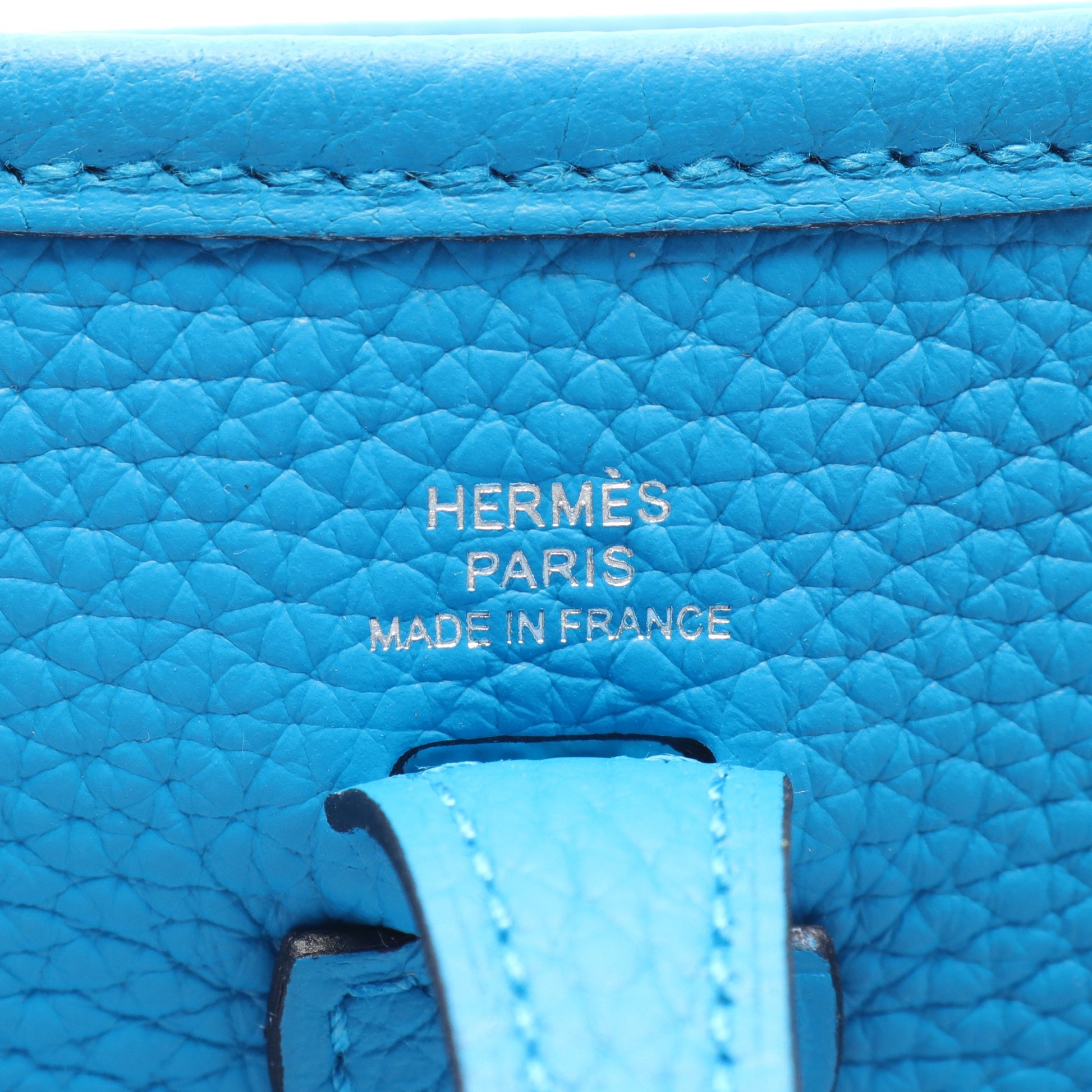 エヴリンTPM ブルーフリーダ ショルダーバッグ トリヨンクレマンス ブルー シルバー金具 Z刻印 エルメス バッグ HERMES