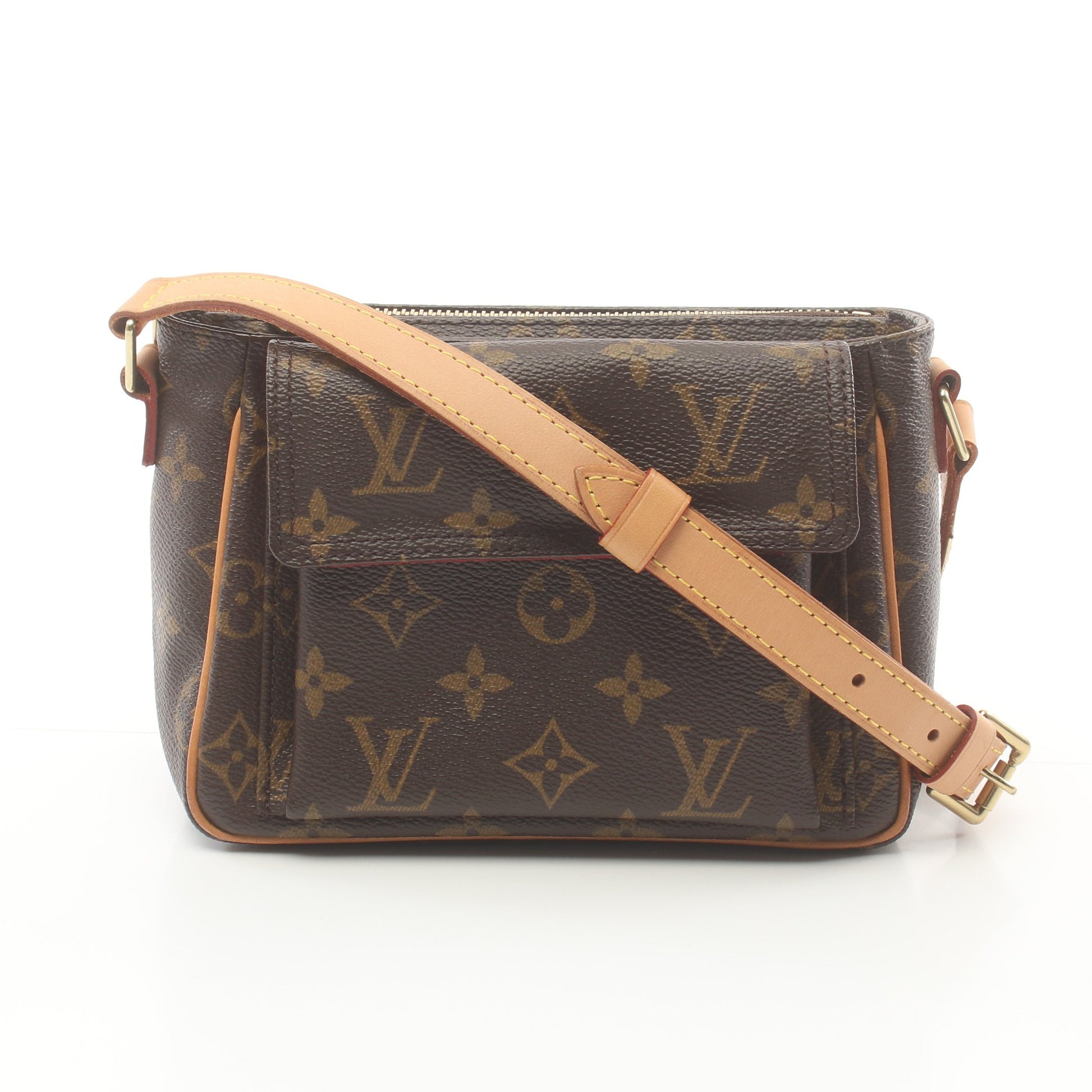 ヴィバシテPM モノグラム ショルダーバッグ PVC レザー ブラウン ルイヴィトン バッグ LOUIS VUITTON