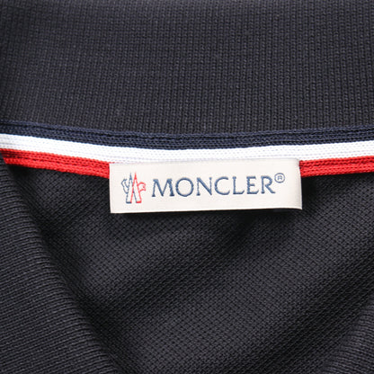 ポロシャツ ロゴパッチ コットン ネイビー モンクレール トップス MONCLER