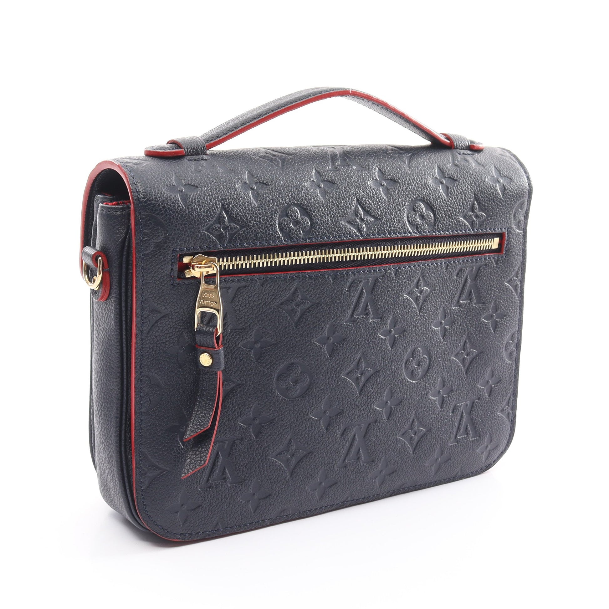 ポシェット メティス MM モノグラムアンプラント マリーヌルージュ ハンドバッグ レザー ネイビー 2WAY ルイヴィトン バッグ LOUIS VUITTON